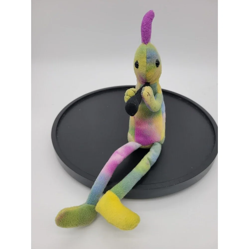 Vintage 1998 Plush Stuffed Kokopelli Bean Doll Playing Flute Multi-colored